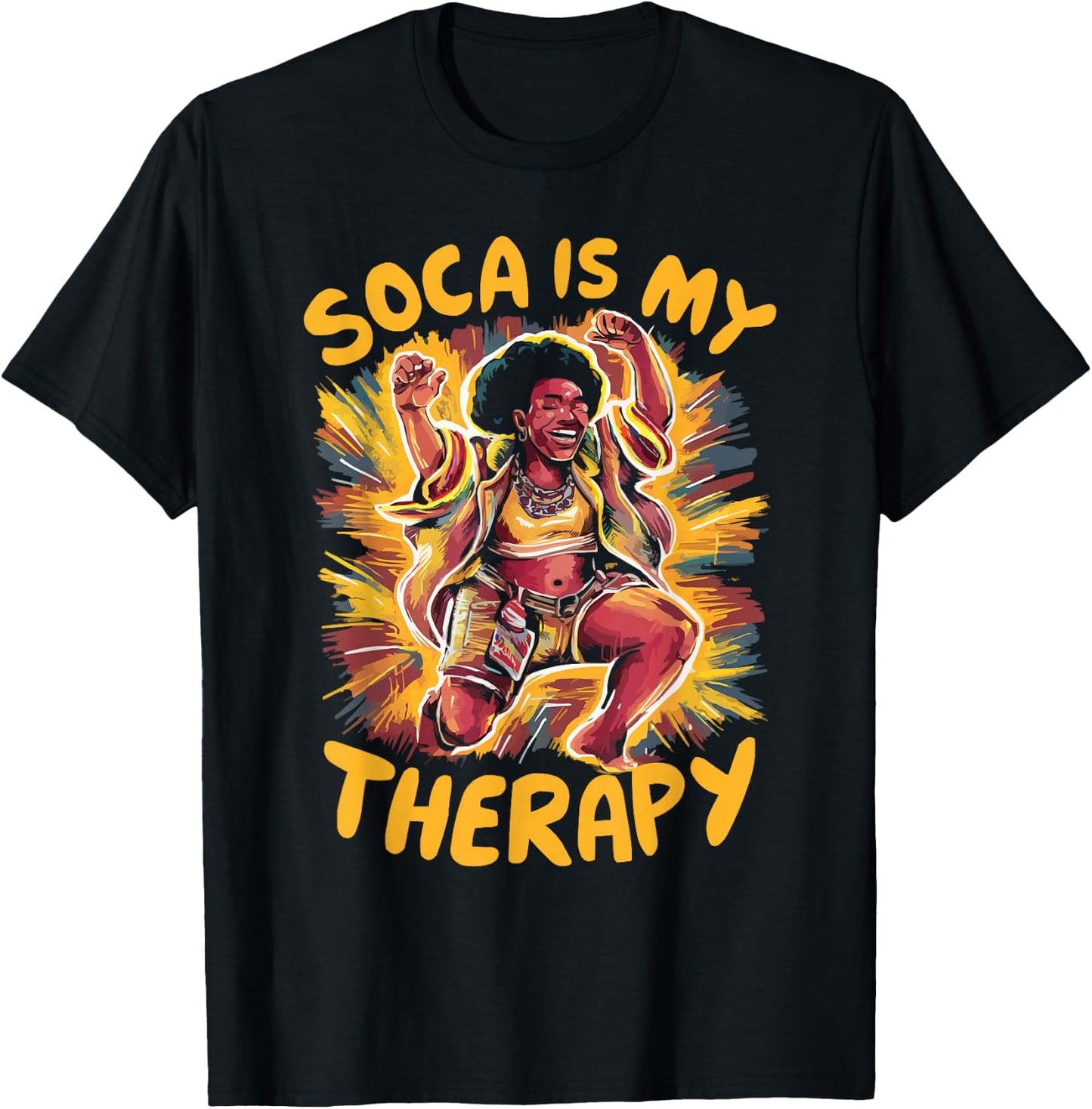 Soca Dancing Trinidad And Tobago Dancer Soca Music T-Shirt - T-Shirt | Black
