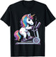 Unicorn Elliptical Training Boys Girls Men Women Kids Adults T-Shirt - T-Shirt | Black