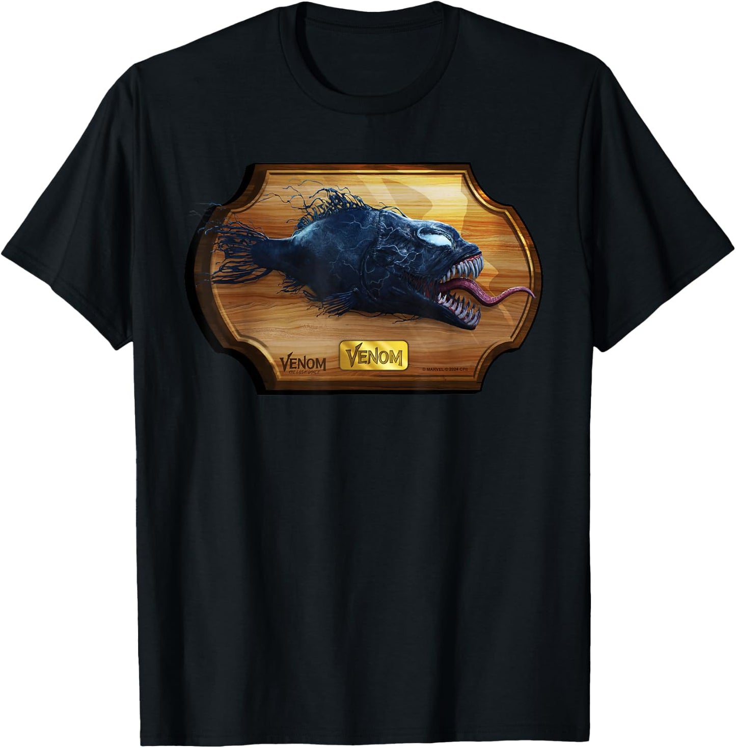 Marvel Venom: The Last Dance Mounted Wall Plaque Venom Fish T-Shirt - T-Shirt | Black