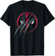 Marvel Studios Deadpool & Wolverine Slashed Icon with Claws T-Shirt - T-Shirt | Black
