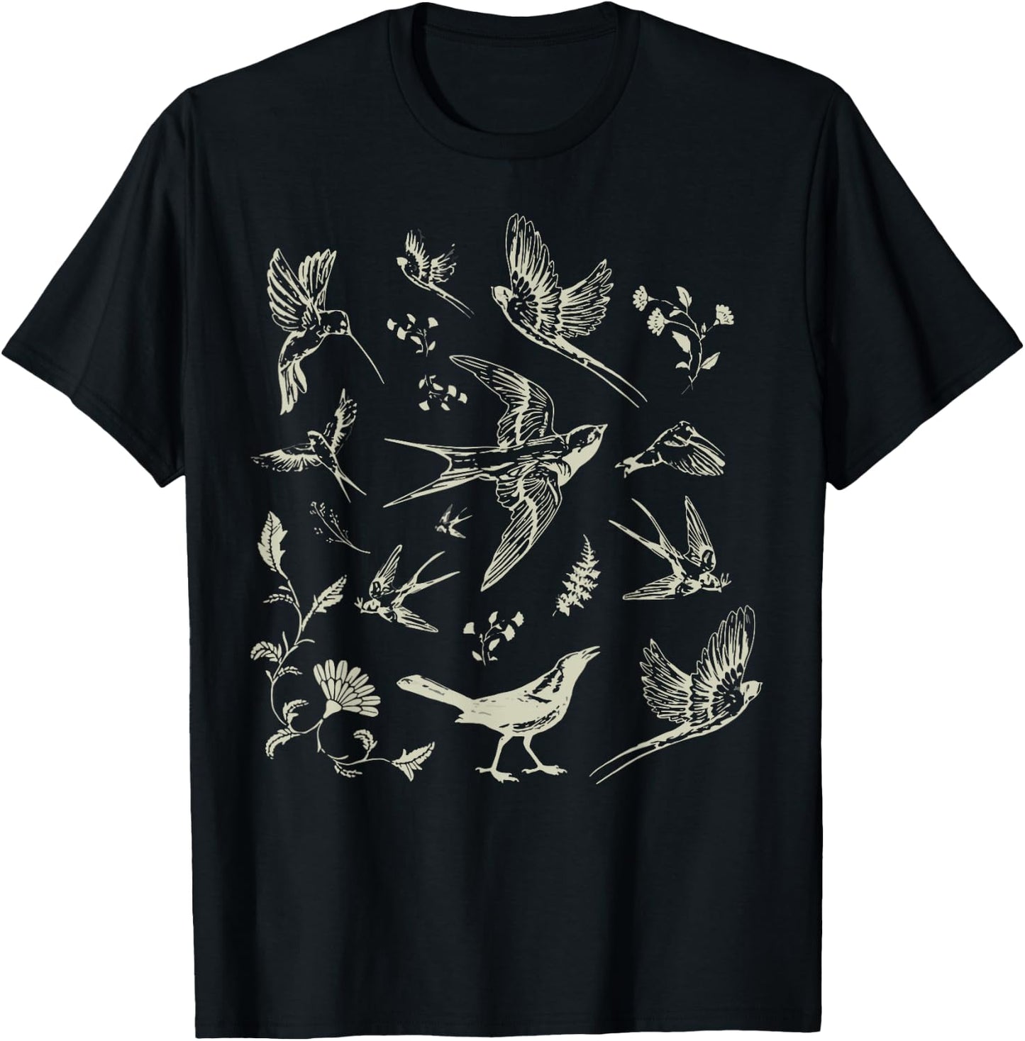 Vintage Bird Lover Birding Bird Watching Birder Bird Watcher T-Shirt - T-Shirt | Black