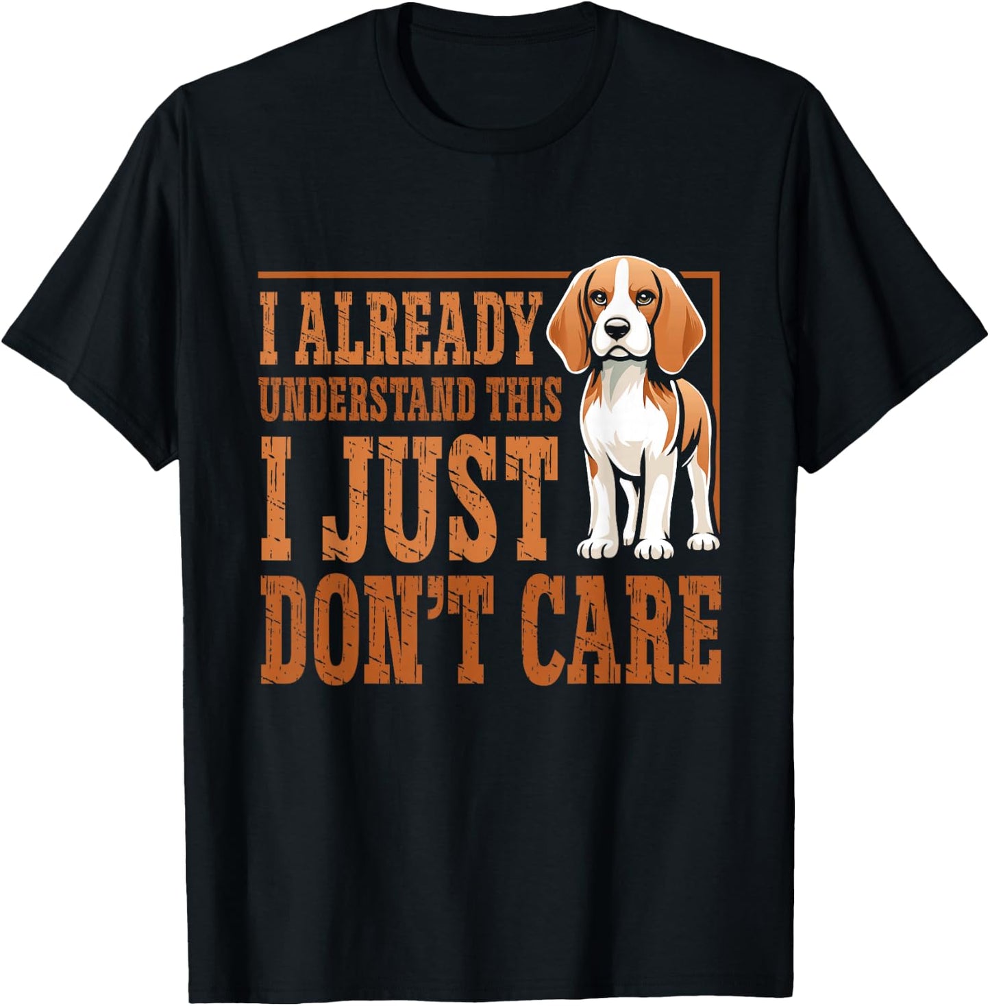 Funny Dog Beagle I Just Dont Care Women Kids T-Shirt - T-Shirt | Black