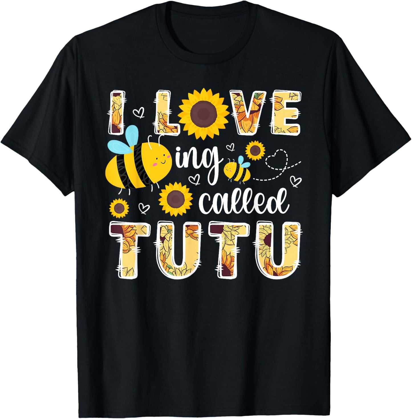 Love Being Called Tutu Grandma Tutu Grandmother T-Shirt - T-Shirt | Black
