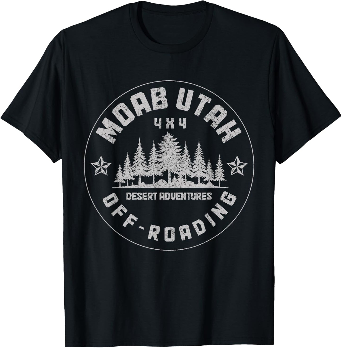 Moab Utah Off Roading 4x4 Vintage Off-Road T-Shirt - T-Shirt | Black