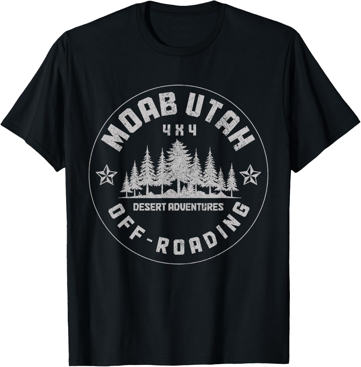 Moab Utah Off Roading 4x4 Vintage Off-Road T-Shirt - T-Shirt | Black