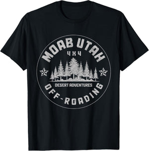 Moab Utah Off Roading 4x4 Vintage Off-Road T-Shirt - T-Shirt | Black