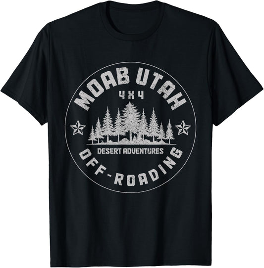 Moab Utah Off Roading 4x4 Vintage Off-Road T-Shirt - T-Shirt | Black