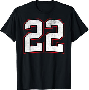 Number Twenty Two 22 T-Shirt - T-Shirt | Black