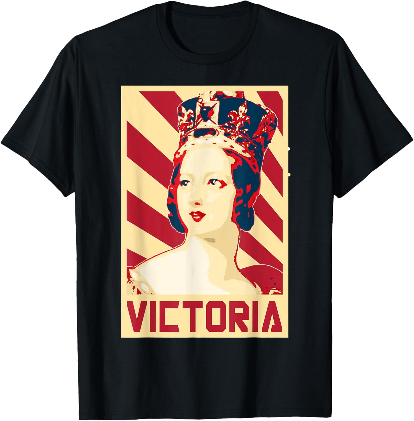 Victoria Queen Of England Retro Propaganda T-Shirt - T-Shirt | Black