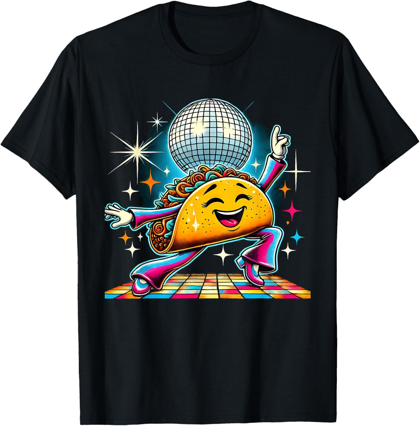 Aesthetic Taco Disco T-Shirt - T-Shirt | Black