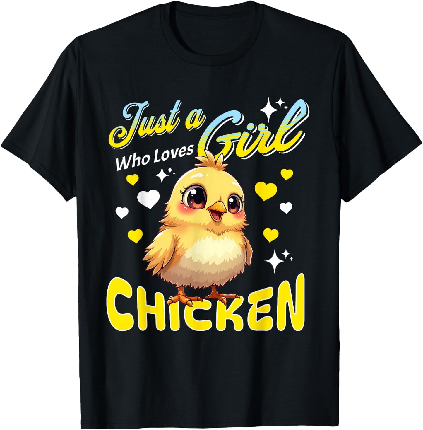 Just a Girl Who Loves Chicken Dress and Kids T-Shirt - T-Shirt | Black