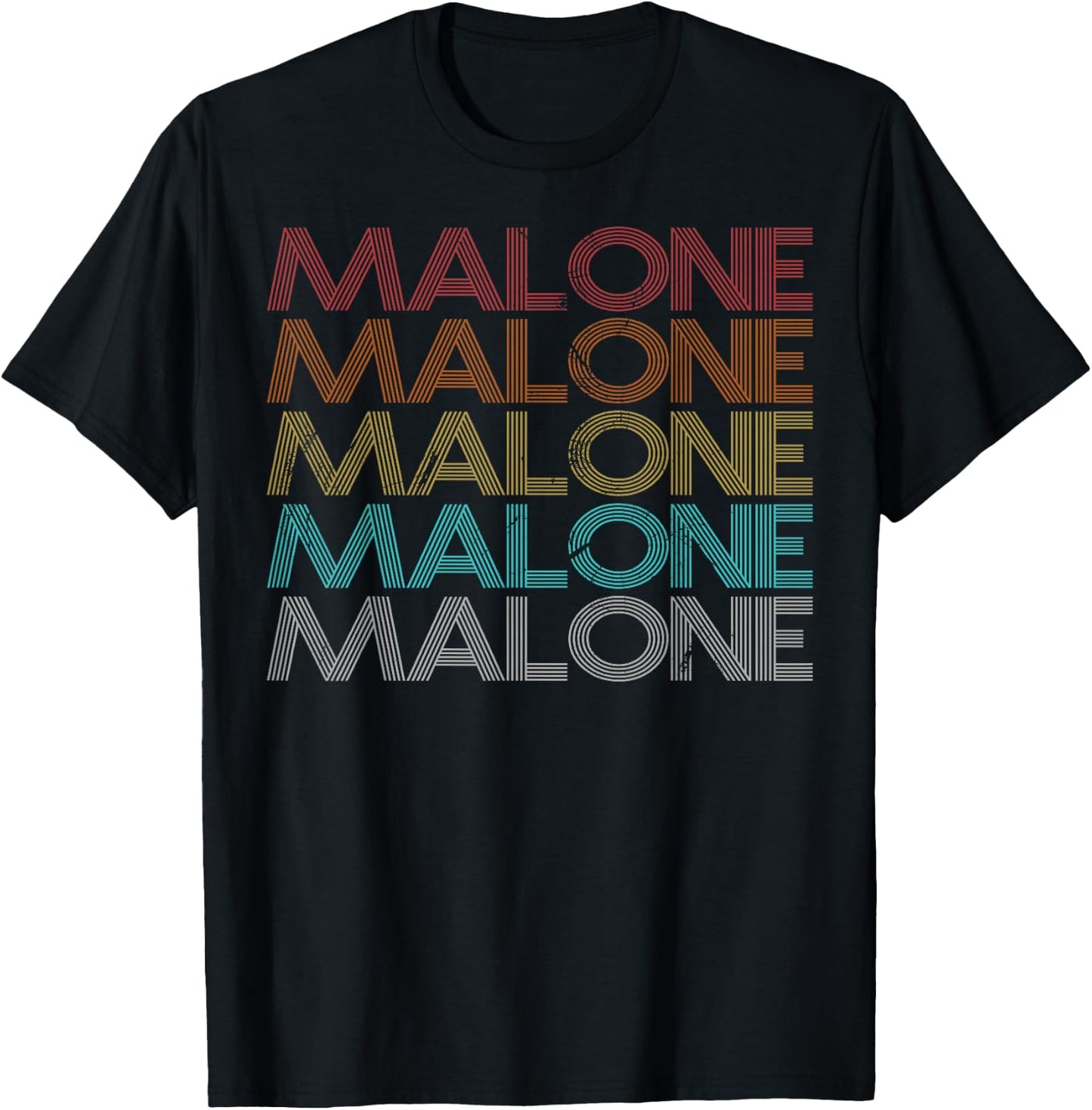 Retro Vintage Malone T-Shirt - T-Shirt | Black