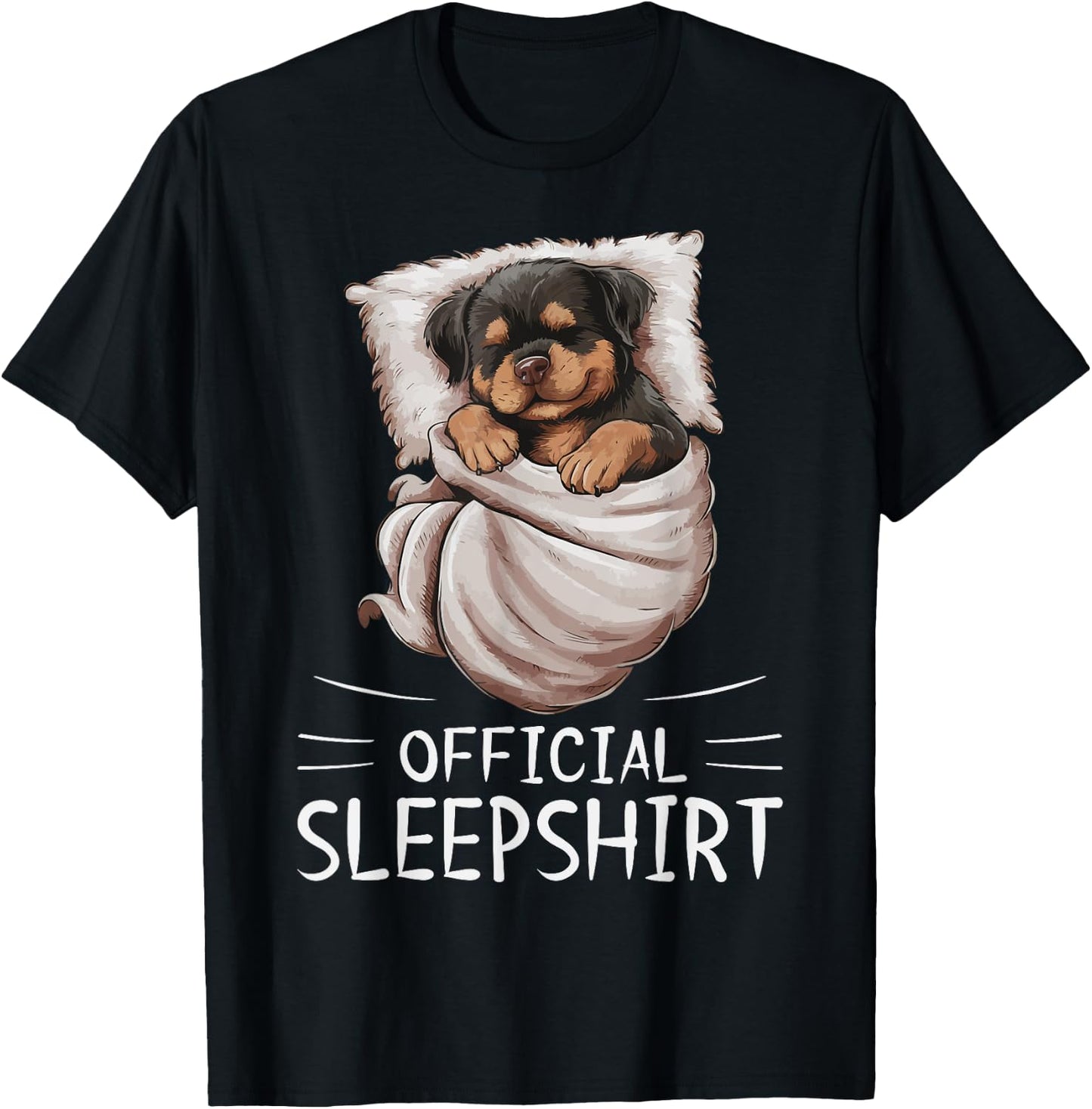 Rottweiler Dog Animal Official Sleepshirt Pajamas Nightgown Women Kids T-Shirt - T-Shirt | Black