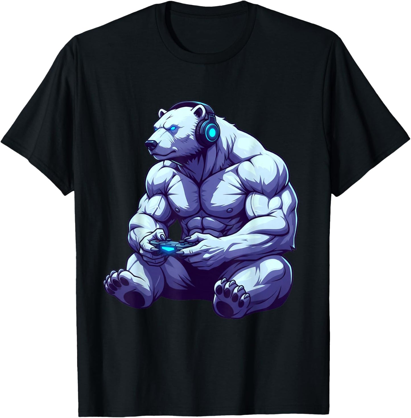 Polar Bear Funny Video Games Polar Bear T-Shirt - T-Shirt | Black
