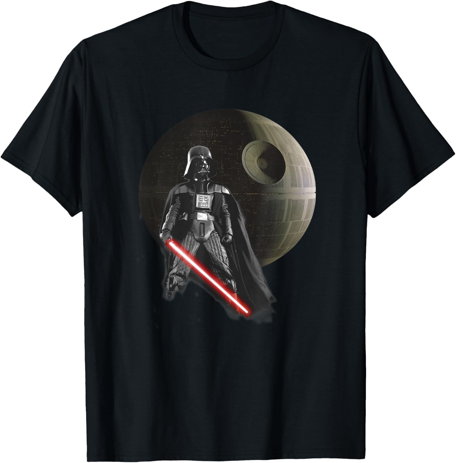 Star Wars Darth Vader Epic Pose Death Star Logo T-Shirt - T-Shirt | Black