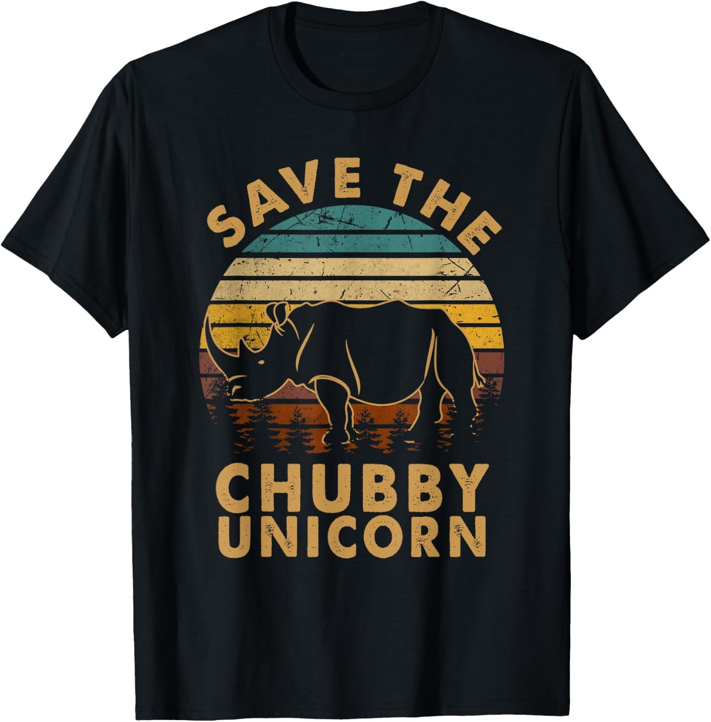 Classic Arts Save The Chubby Unicorn Lovely Animals Outfits T-Shirt - T-Shirt | Black