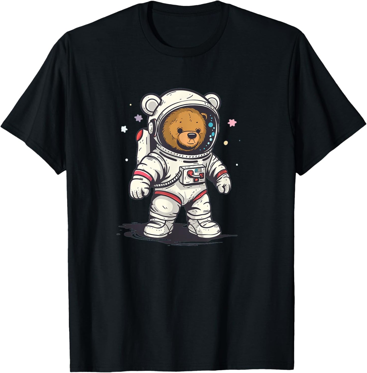 Funny Space Teddy Costume for Bear and Astronaut Lovers T-Shirt - T-Shirt | Black