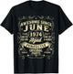 Awesome Since June 1974 Year Of Birth Birthday 1974 Vintage T-Shirt - T-Shirt | Black