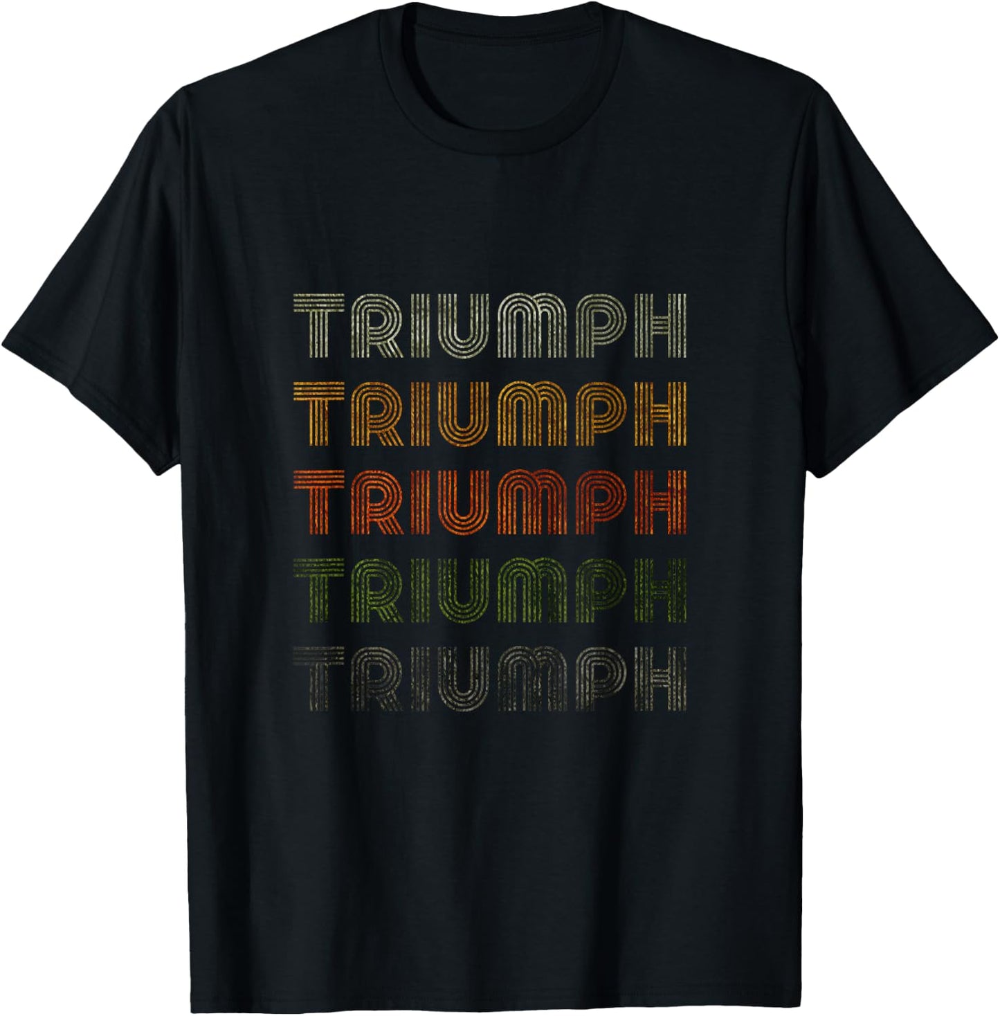 Love Heart Triumph Grunge Vintage Style Black Triumph T-Shirt - T-Shirt | Black