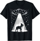 Boston Terrier Mom Dad Dog - Funny Alien UFO Women T-Shirt - T-Shirt | Black