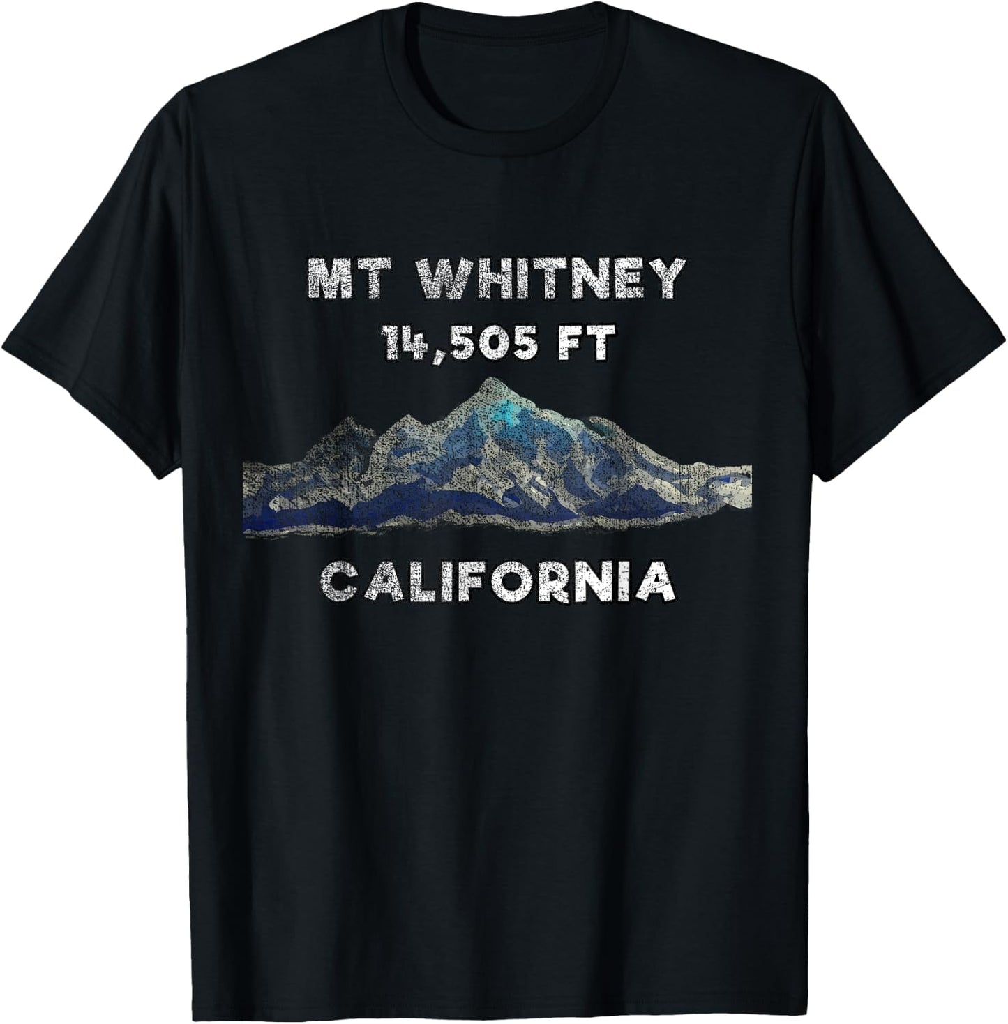 Mount Whitney Shirt with Mountain Scene - Mt Whitney Shirt T-Shirt - T-Shirt | Black