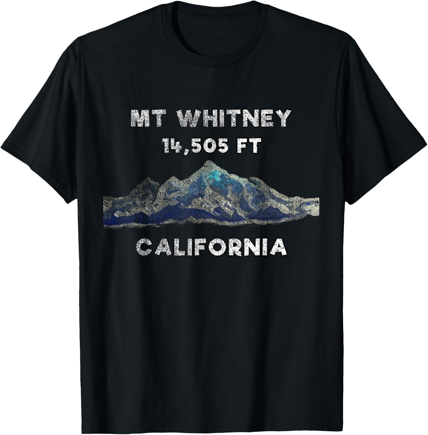 Mount Whitney Shirt with Mountain Scene - Mt Whitney Shirt T-Shirt - T-Shirt | Black