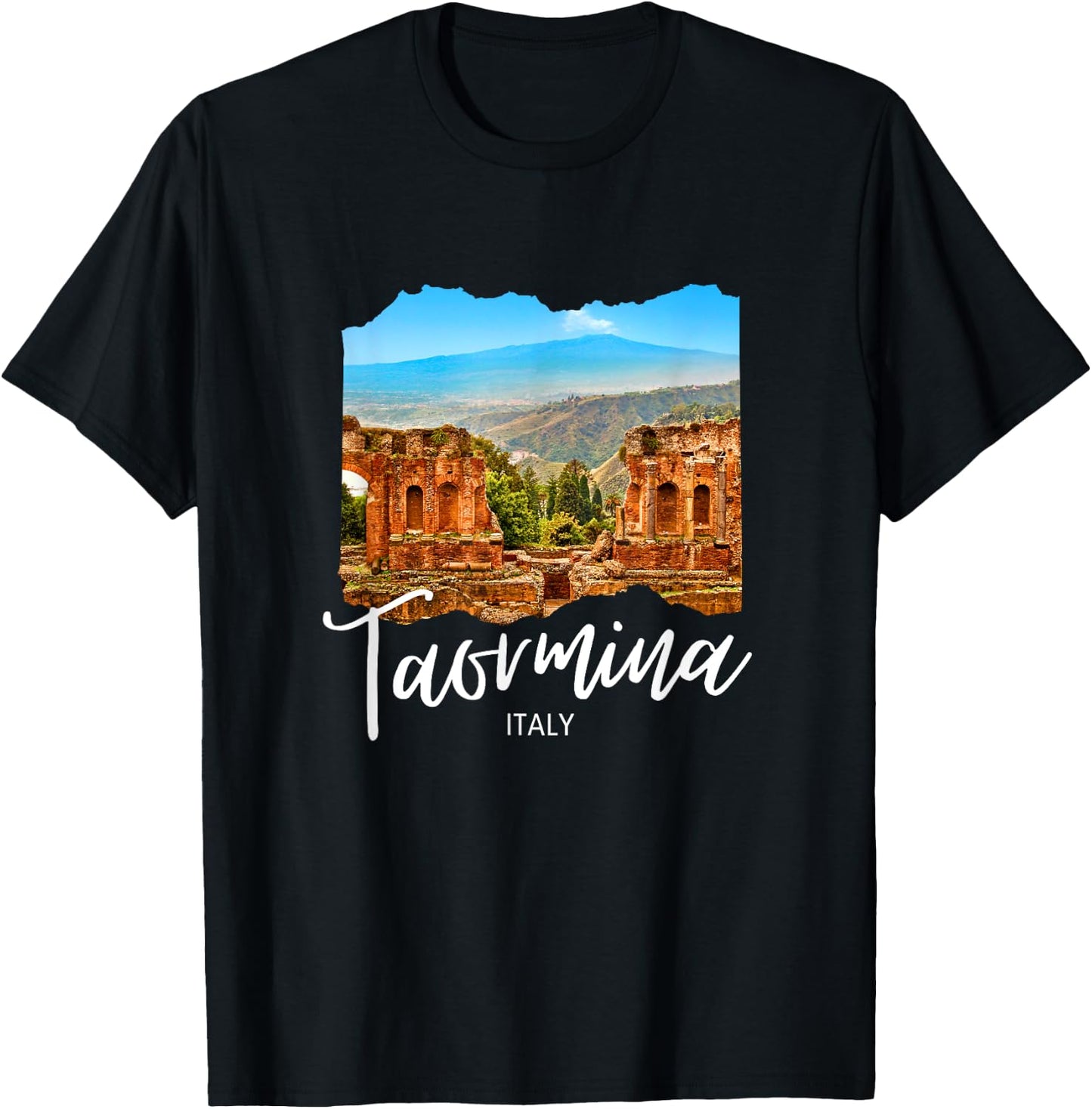 Italy Taormina Sicily Souvenir / Taormina T-Shirt - T-Shirt | Black