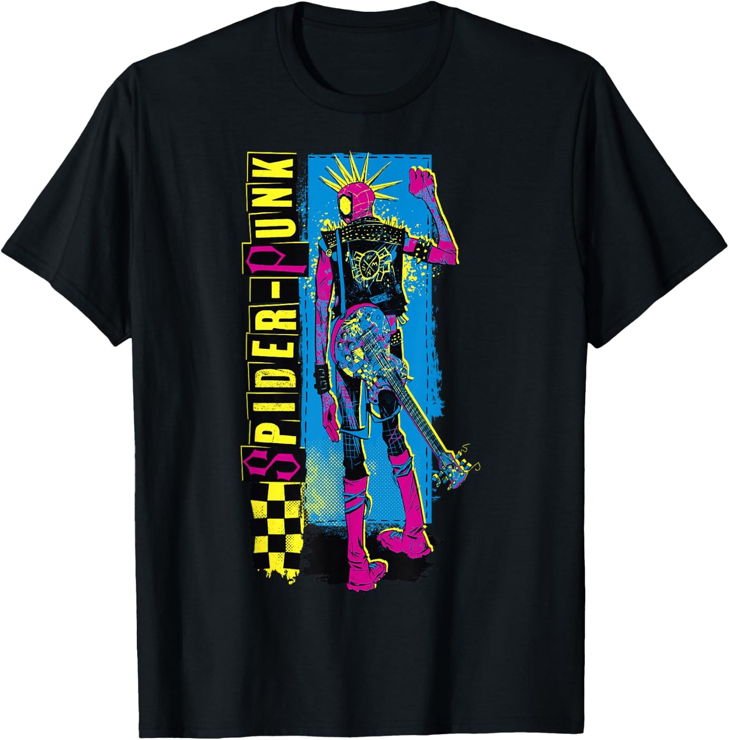 Marvel Spider-Man Across The Spider-Verse Part 1 Spider-Punk T-Shirt - T-Shirt | Black