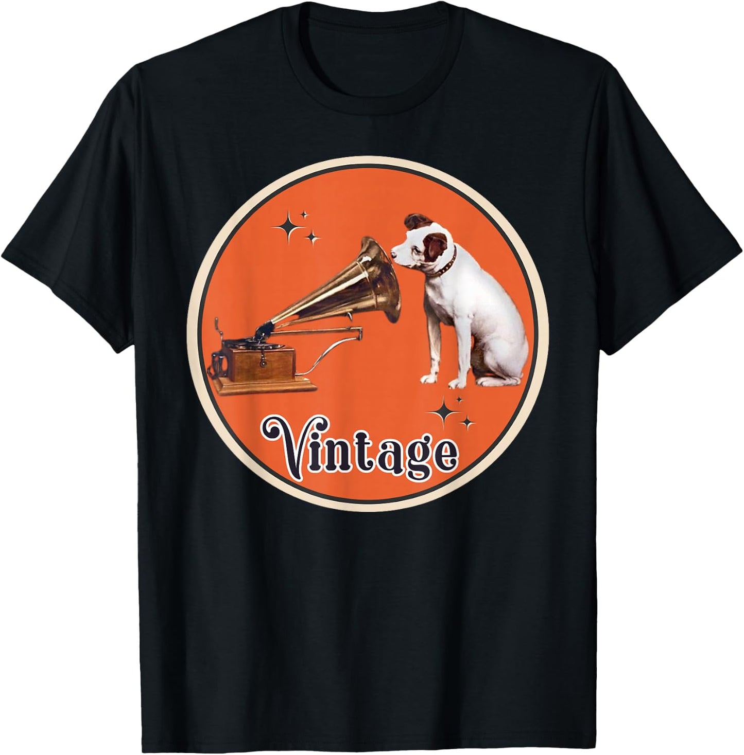 His Master's Voice RCA Victor Nipper Dog T-Shirt - T-Shirt | Black
