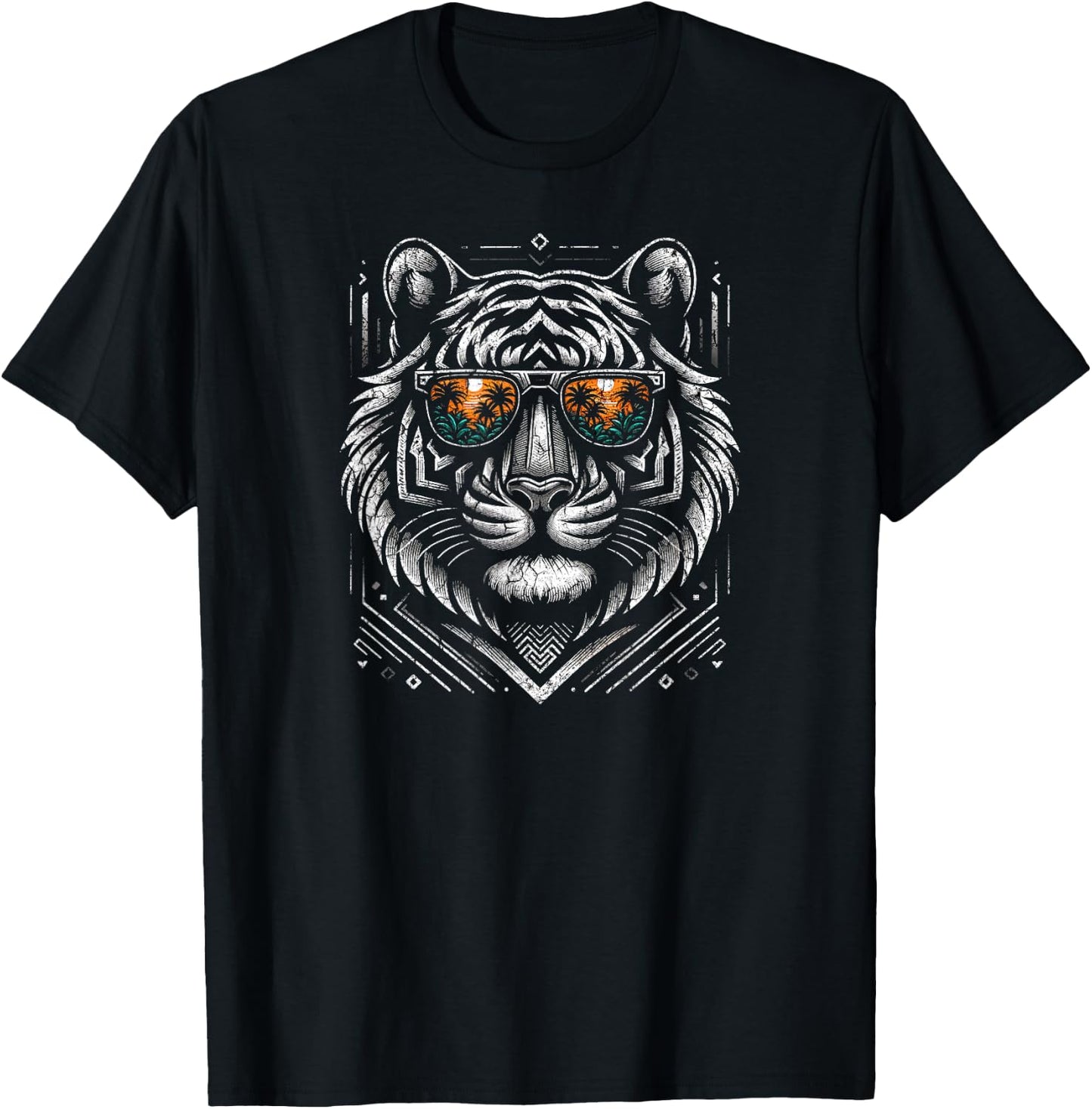 Cool Tribal Tiger | Men Women (XS - 6XL+) T-Shirt - T-Shirt | Black