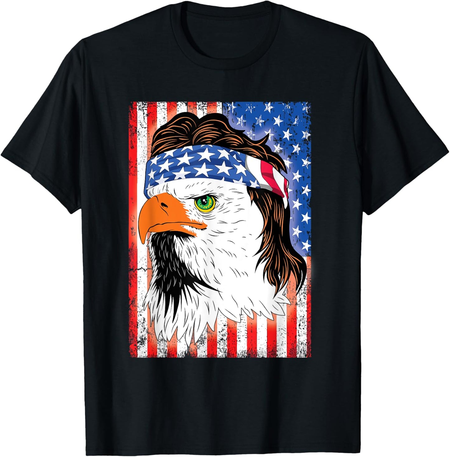 4th of July eagle costume shirt men women kids outfit T-Shirt - T-Shirt | Black