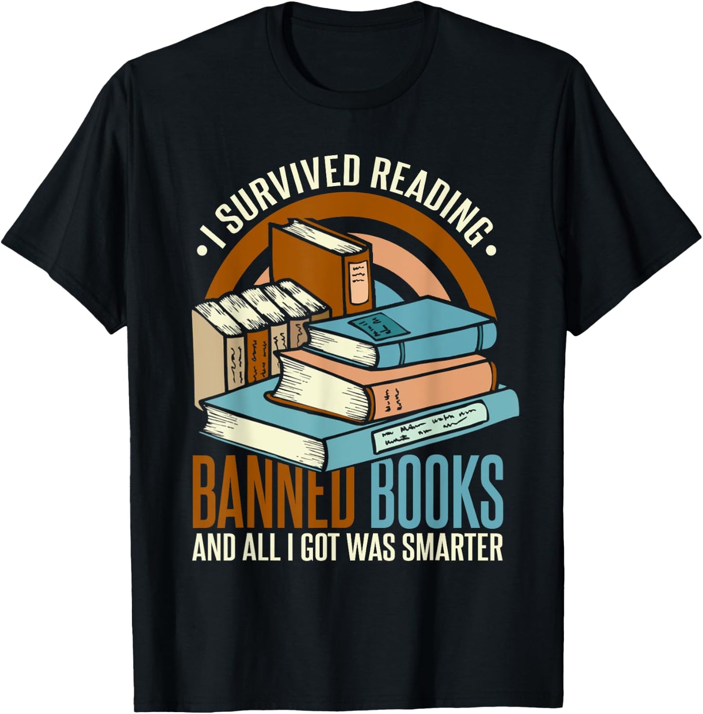 I Survived Reading Banned Books T-Shirt - T-Shirt | Black