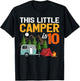 This Little Camper Is 10 Year Old Camping 10th Birthday T-Shirt - T-Shirt | Black