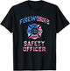 Patriotic FIREWORKS SAFETY OFFICER Director Pyro Engineering T-Shirt - T-Shirt | Black