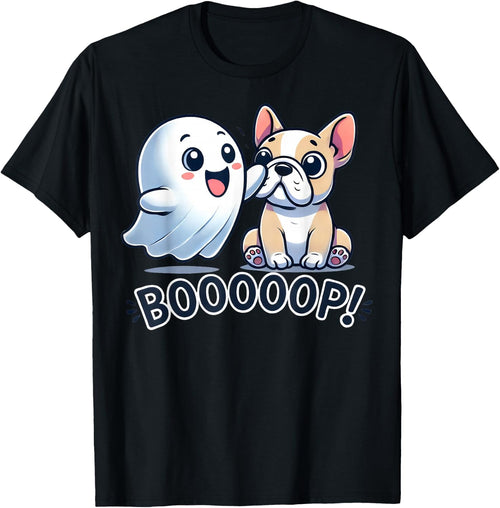Funny Halloween Ghost French Bulldog Boop Easy Lazy Costume Men Women Kids