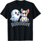 Funny Halloween Ghost French Bulldog Boop Easy Lazy Costume Men Women Kids T-Shirt - T-Shirt | Black