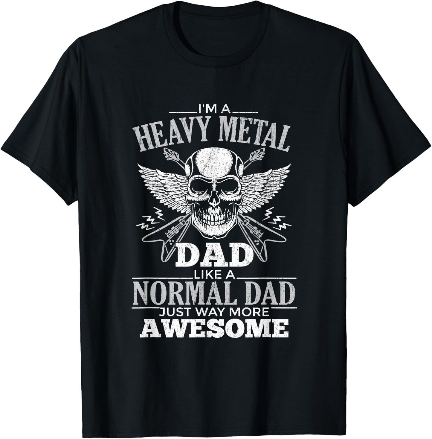 Heavy Metal Dad For Punk Rock Music Lover T-Shirt - T-Shirt | Black