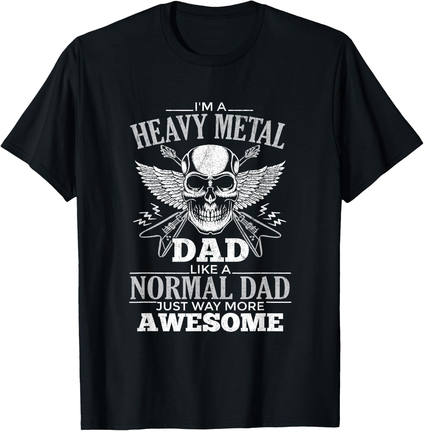 Heavy Metal Dad For Punk Rock Music Lover T-Shirt - T-Shirt | Black