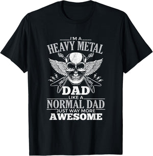 Heavy Metal Dad For Punk Rock Music Lover T-Shirt - T-Shirt | Black