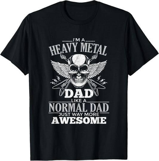 Heavy Metal Dad For Punk Rock Music Lover T-Shirt - T-Shirt | Black