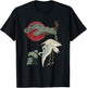 Japanese Crane and Pine Tree Art Elegant Traditional Design T-Shirt - T-Shirt | Black