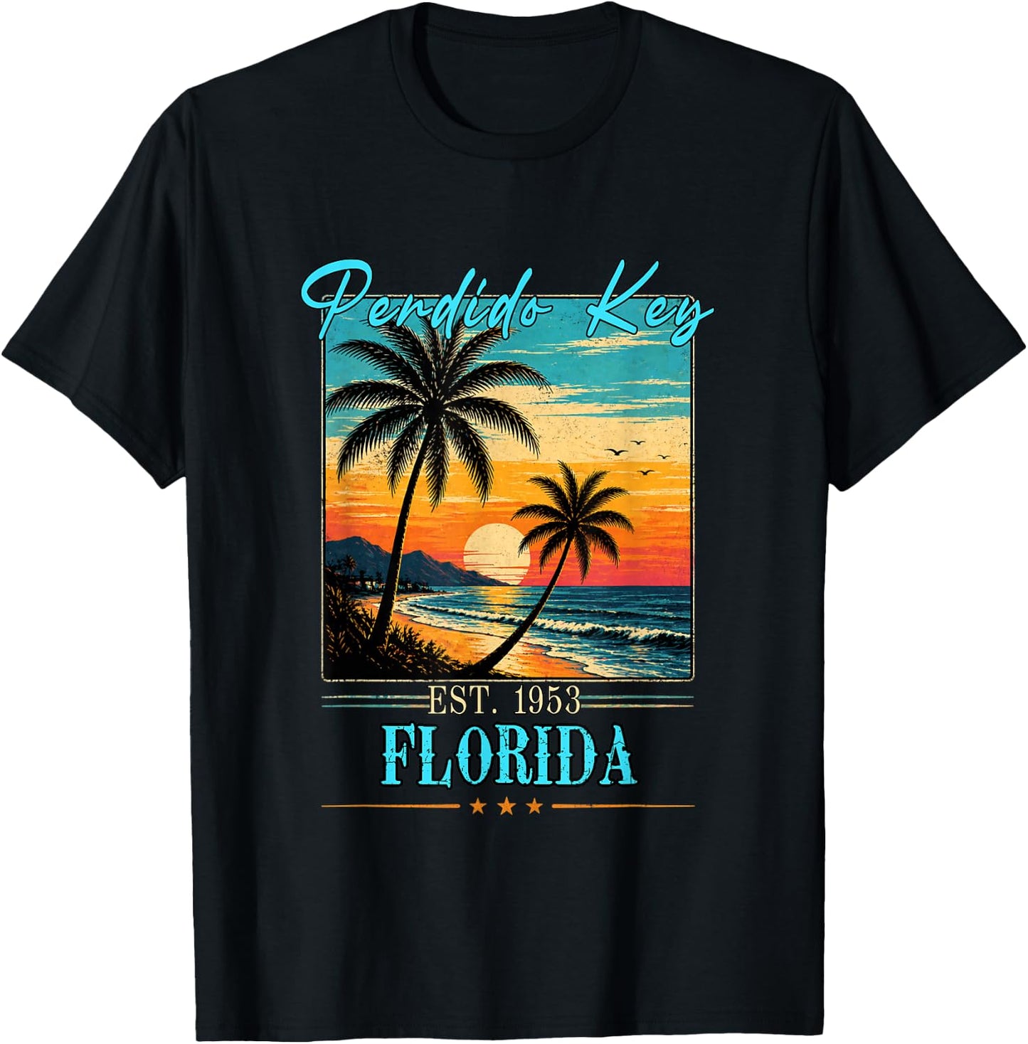 Perdido Key Florida Sunset Beach Summer 2026 T-Shirt - T-Shirt | Black