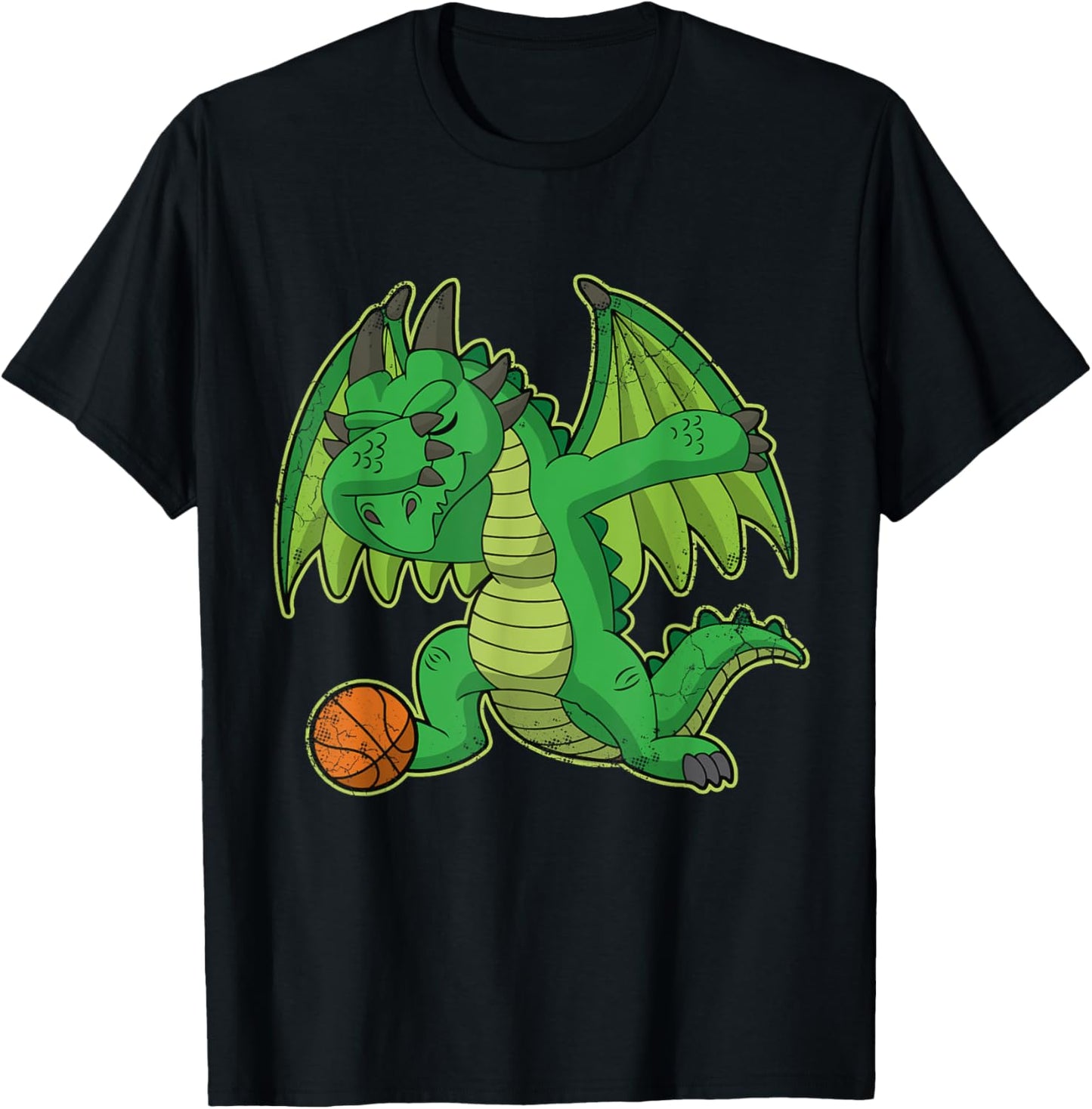 Dabbing Basketball Dragon Team Tournament Player Coach Kids T-Shirt - T-Shirt | Black