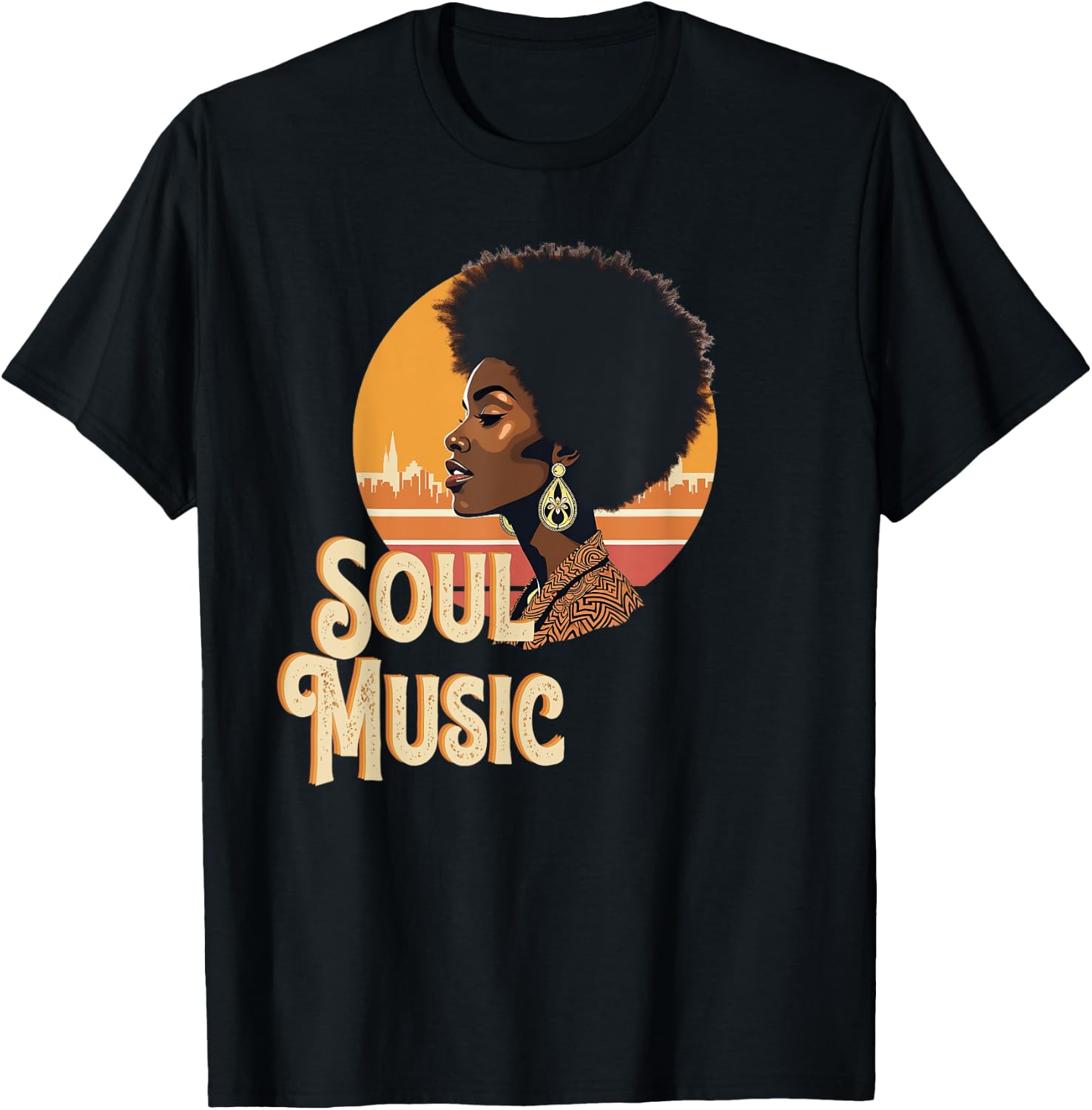 I Love 70's 80's Funk Soul Music T-Shirt - T-Shirt | Black