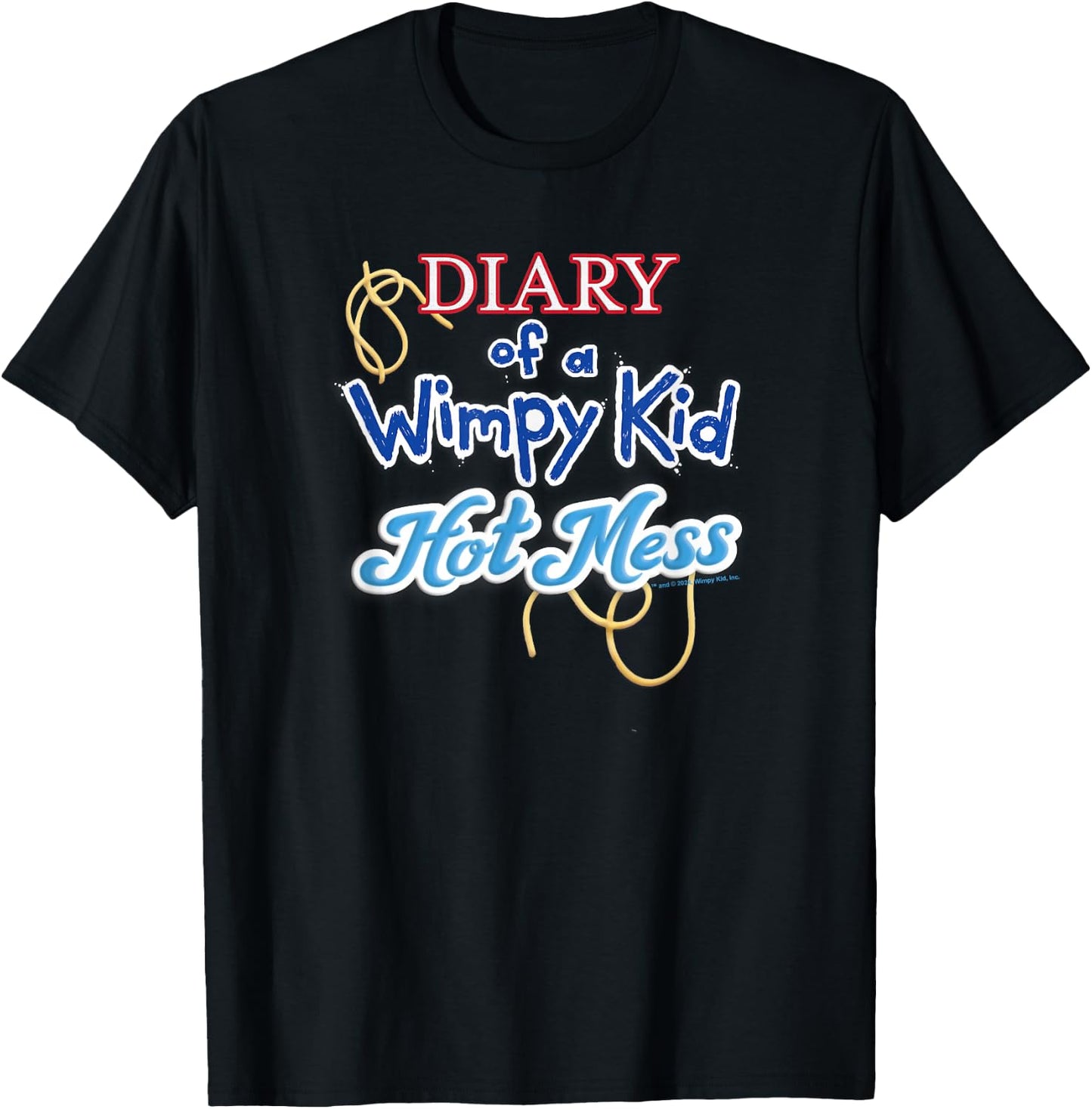 Diary of a Wimpy Kid Hot Mess Logo T-Shirt - T-Shirt | Black