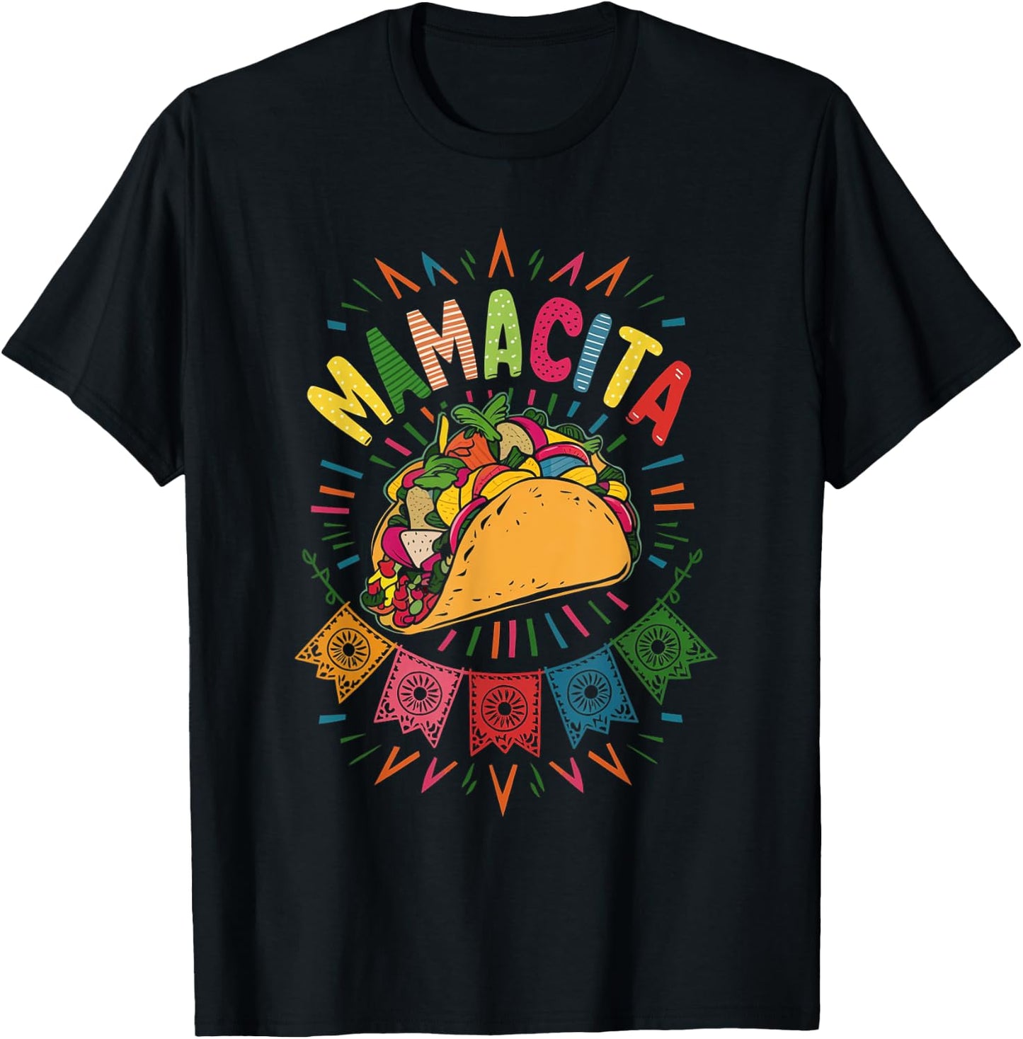 Mamacita Fiesta - Taco Lover Cinco De Mayo Celebration T-Shirt - T-Shirt | Black
