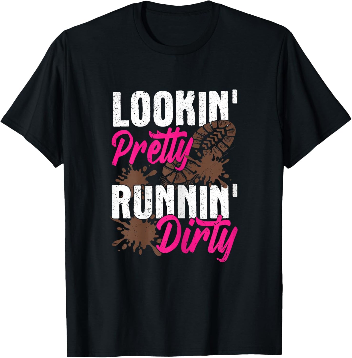Mud girl run T-Shirt - T-Shirt | Black