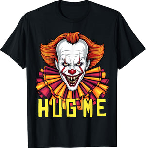 Horror Clown Creepy Halloween Costume Scary Hug Me Clown T-Shirt - T-Shirt | Black