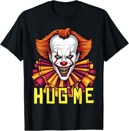 Horror Clown Creepy Halloween Costume Scary Hug Me Clown T-Shirt - T-Shirt | Black