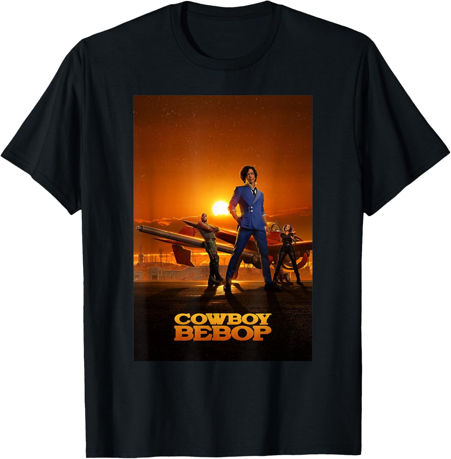Cowboy Bebop Sunset Group Poster T-Shirt - T-Shirt | Black